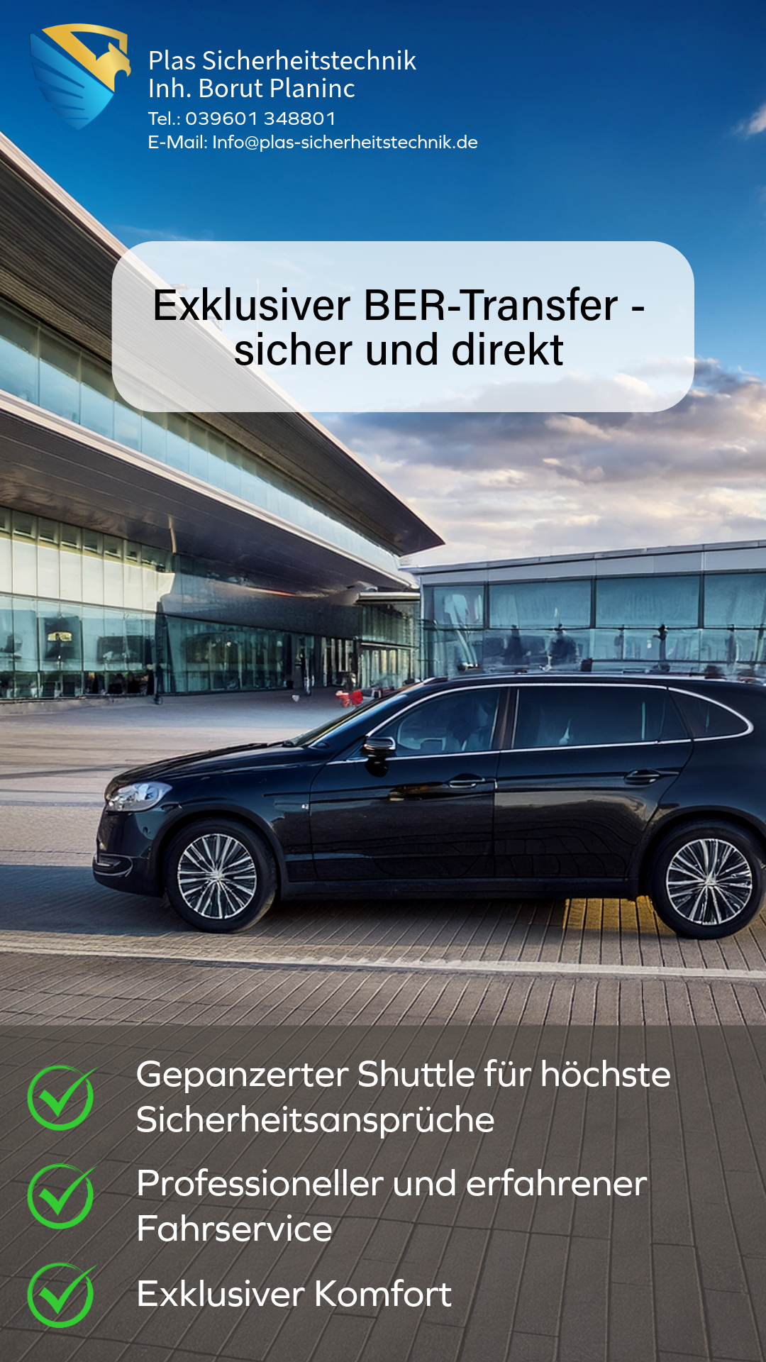 Exklusive und sichere Fahrten zum Flughafen Berlin